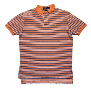Orange/Blue * Striped Polo Ralph Lauren Classic Fit Polo Shirt - Sz M